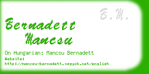 bernadett mancsu business card